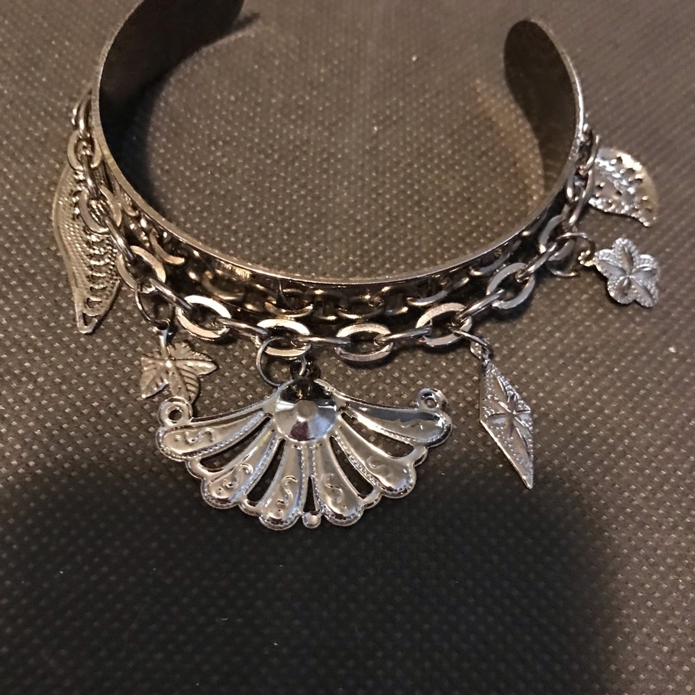 Arm cuff w hanging charms